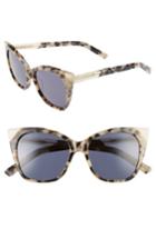 Women's Pared Cat & Mouse 51mm Cat Eye Sunglasses - Cookies N Cream/ White Grey