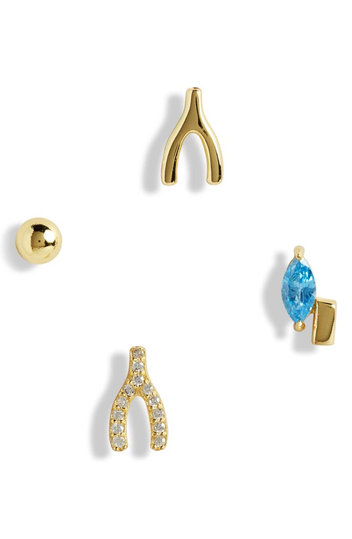 Women's Argento Vivo Luck Talisman Set Of 4 Mismatched Earrings