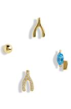 Women's Argento Vivo Luck Talisman Set Of 4 Mismatched Earrings