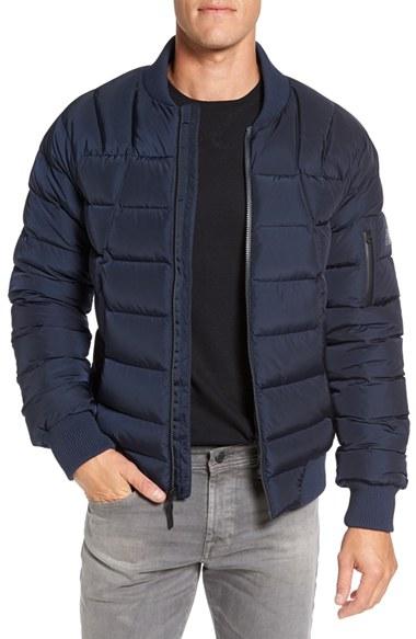 Men's The North Face 'kanatak' Quilted Water Resistant Bomber Jacket - Blue