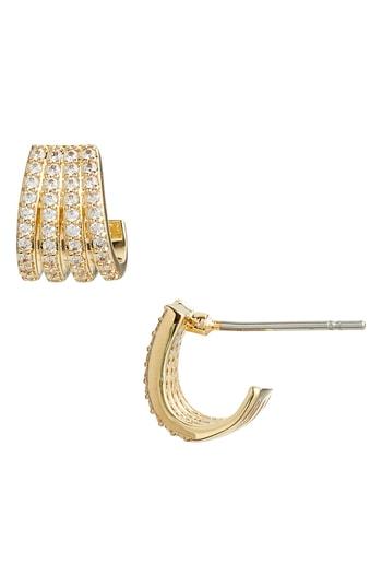 Women's Nordstrom Multirow Pave Huggie Earrings