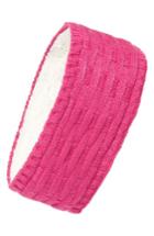Echo Cross Cable Knit Headband, Size - Pink