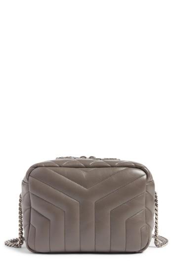 Saint Laurent Small Loulou Leather Bowling Bag - Blue