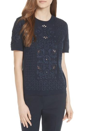 Women's Tory Burch Channing Sweater - Blue