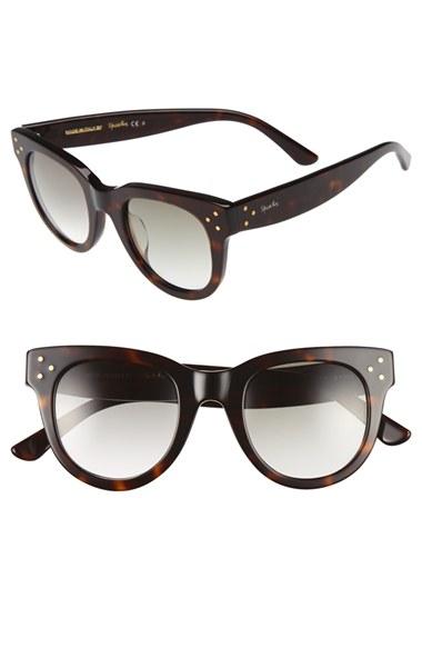 Women's Spektre 'she Loves You' 47mm Sunglasses - Havana Dark/ Green Gradient