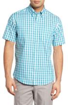 Men's Cutter & Buck Los Rios Check Wrinkle Free Sport Shirt - Blue