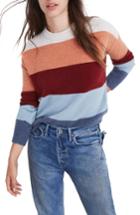 Women's Madewell Crofton Stripe Pullover Sweater - Grey