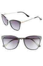 Women's Chelsea28 Origami 55mm Cat Eye Sunglasses - Grey Horn