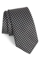 Men's Nordstrom Men's Shop Milton Micro Silk Tie, Size - Grey