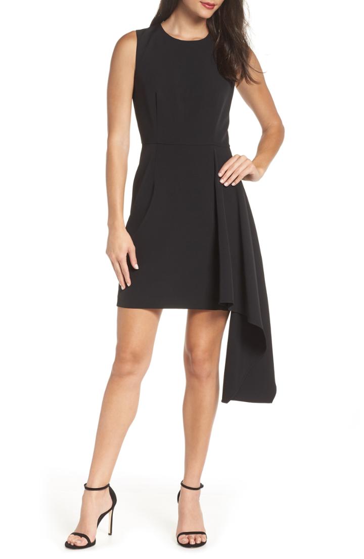 Women's Chelsea28 Asymmetrical A-line Dress (similar To 12w-14w) - Black
