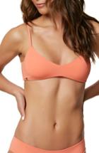 Women's O'neill Salt Walter Solids Bikini Top - Coral