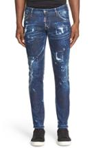Men's Dsquared2 'clement American Pie' Distressed Fray Hem Skinny Jeans