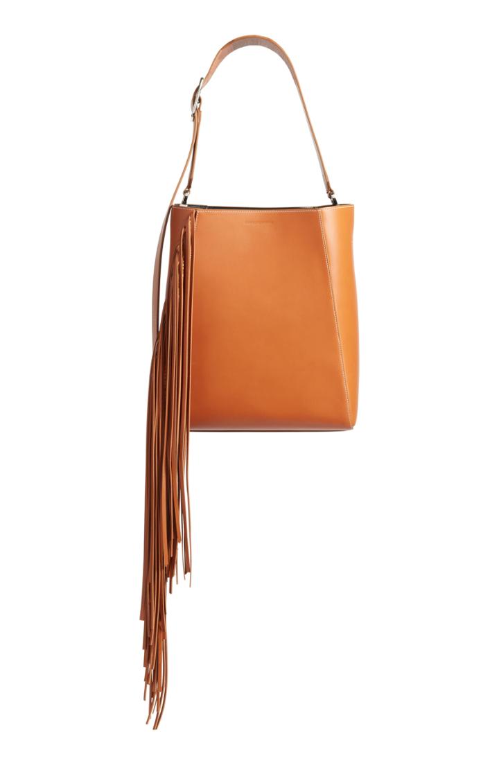 Calvin Klein 205w39nyc Fringe Leather Bucket Bag -