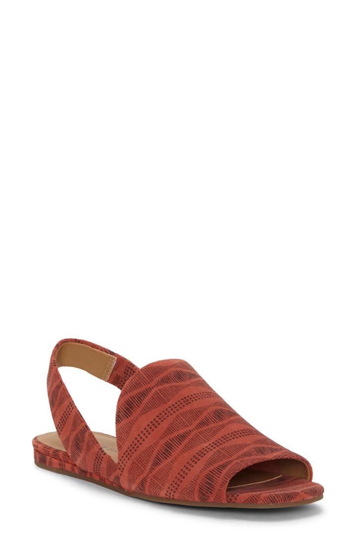 Women's Lucky Brand Georgeta Slingback Flat Sandal M - Brown
