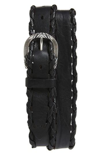 Men's Orciani Wax Woven Leather Belt Eu - Nero