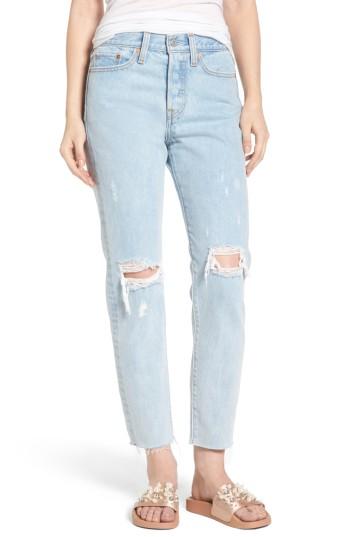 Women's Levi's Wedgie High Waist Crop Jeans - Blue