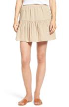 Women's Madewell Khaki Ruffle Hem Miniskirt