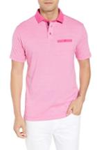 Men's Tailorbyrd Regular Fit Diamond Jacquard Polo - Pink