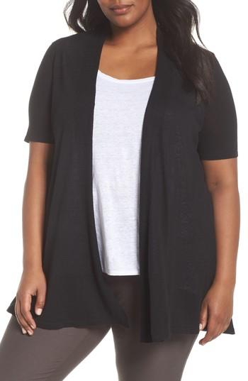 Women's Eileen Fisher Silk & Organic Linen Long Cardigan
