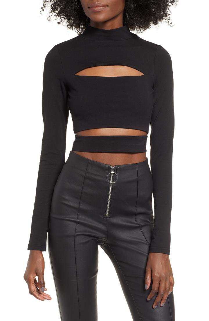 Women's Tiger Mist Shecki Cutout Crop Top - Black