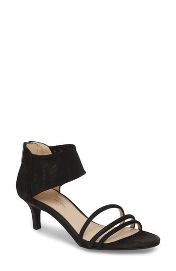 Women's Pelle Moda Berri Ankle Cuff Sandal .5 M - Black