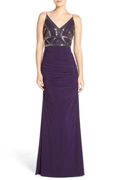 Women's Adrianna Papell Sleeveless Beaded Bodice Dress