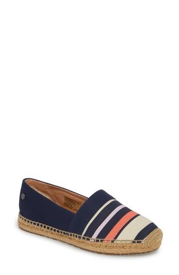 Women's Ugg Reneda Stripe Espadrille Flat M - Blue