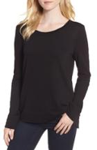 Women's Chelsea28 Ruffle Back Sweatshirt, Size - Black