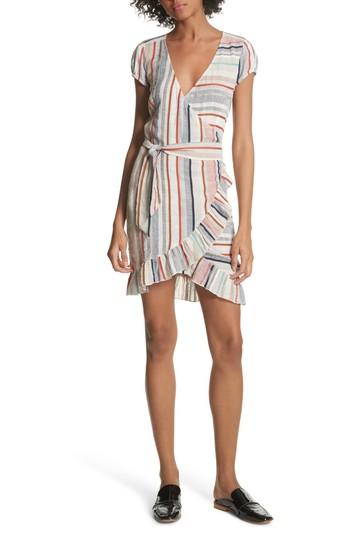 Women's Free People Wrap It Up Stripe Wrap Dress - Red