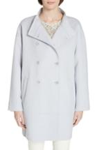 Women's Eileen Fisher Oversize Wool & Cashmere Coat, Size /x-small - Blue