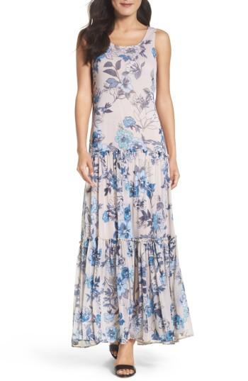 Women's Taylor Dresses Floral Maxi Dress - Beige