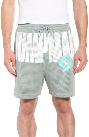 Men's Nike Jumpman Air Mesh Shorts - Blue/green