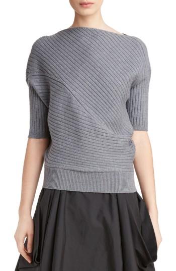 Women's J.w.anderson Infiniti Ribbed Wool Sweater - Grey