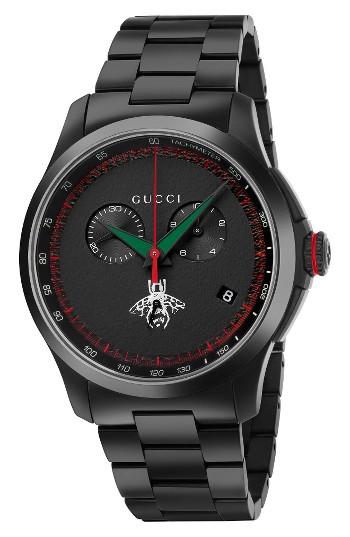 Men's Gucci Round Chronograph Bracelet Watch, 44mm