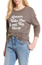 Women's Junk Food Always Take The Long Way Home Sweatshirt - Black