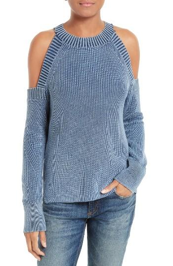 Women's Rag & Bone/jean Dana Cold Shoulder Sweater - Blue