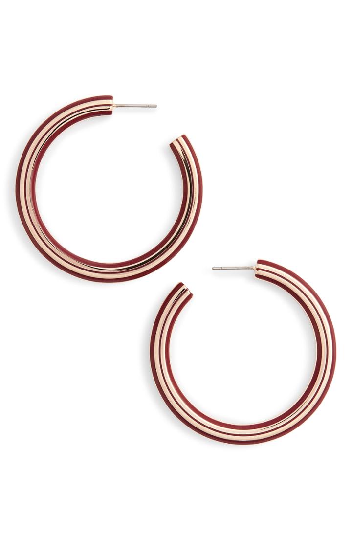 Women's Tory Burch T-stretch Hoop Earrings