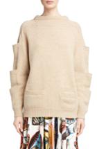 Women's Christopher Kane Sleeve Pocket Wool Sweater