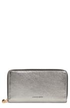Women's Alexander Mcqueen Metallic Leather Continental Wallet -