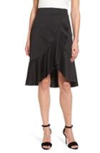 Women's Halogen Neoprene Ruffle Skirt - Black
