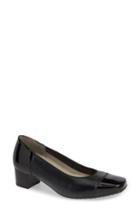 Women's Ara Evan Cap Toe Pump .5 M - Black