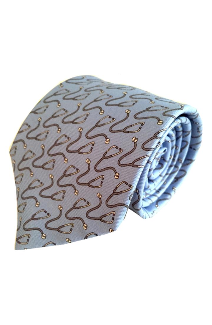 Men's Lazyjack Press Doctor Silk Tie, Size - Blue