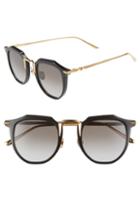 Women's Valley Chateau 48mm Round Sunglasses - Black W Gold / Black Gradient