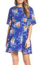Women's Charles Henry Fit & Flare Dress - Blue