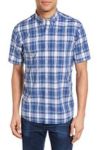 Men's Maker & Company Plaid Sport Shirt, Size - Blue