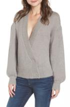 Women's Ag Amari Bishop Sleeve Crop Sweater - Grey