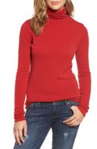 Women's Halogen Funnel Neck Cashmere Sweater - Red