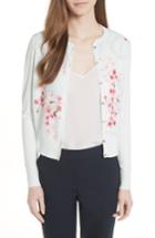 Women's Ted Baker London Blossom Woven Front Cardigan - Green