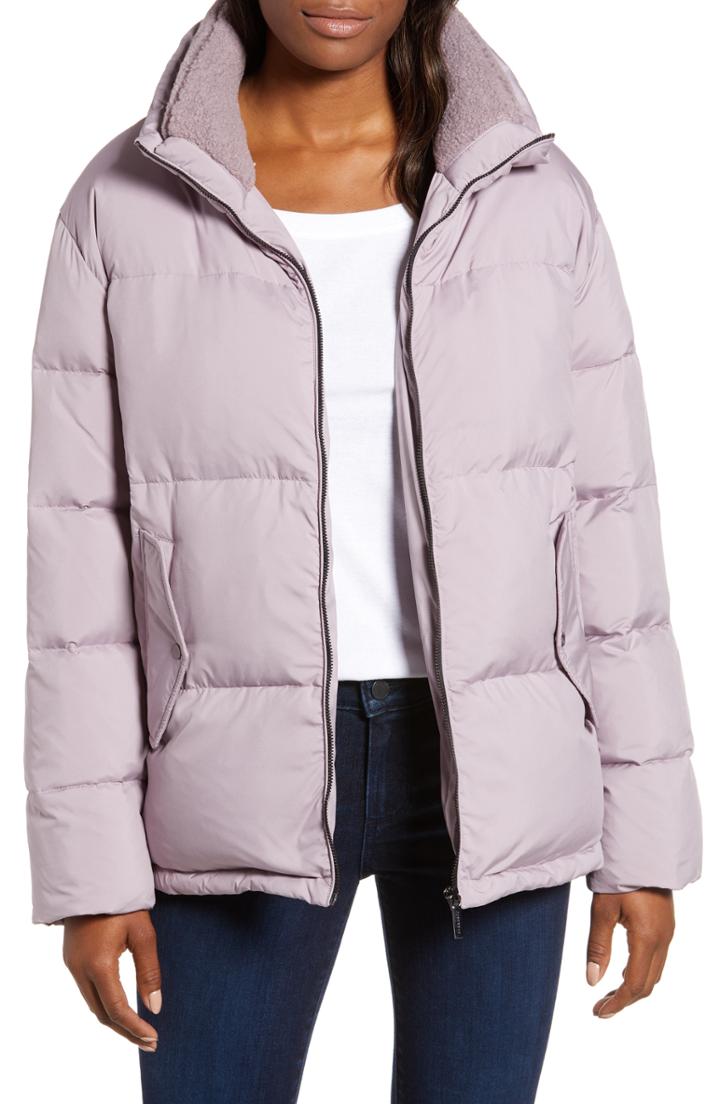 Women's Bernardo Oversize Puffer Coat - Purple