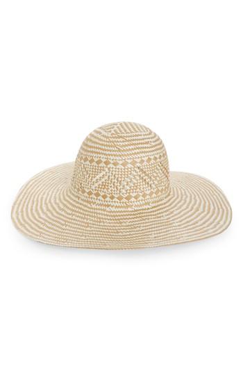 Women's Nordstrom Two-tone Floppy Straw Hat - Brown